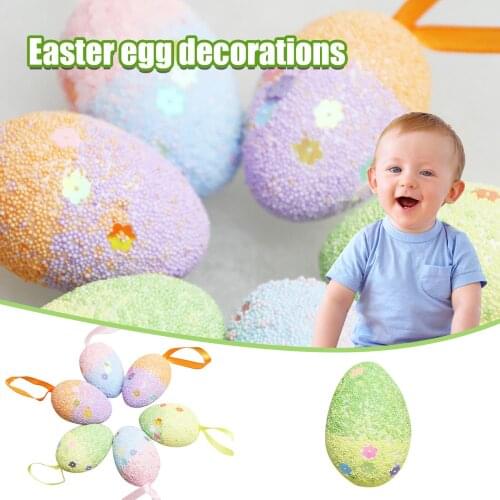 Easter Egg Hangings Easter DIY Eggs Toys Kids Egg Toys Party Home Furnishing Pendants Foam Decorations Droshipping
