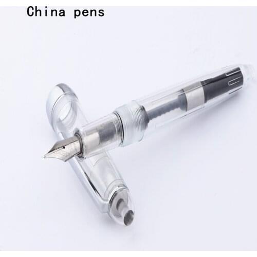 Jinhao Transparent white spiral interface Types student School student Office Fountain Pen New