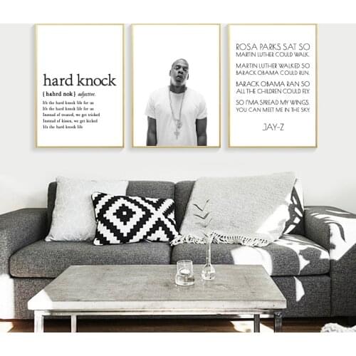 Jay Z Poster Hip Hop Print Rapper Quote Music Wall Art Canvas Painting Jay Z Lyrics Typography Picture Home Wall Decoration