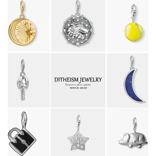 Tennis Ball Charms Pendant,2018 Fashion Jewelry 925 Sterling Silver Sporty Gift For Men Boy Women Girl Fit Bracelet Necklace Bag