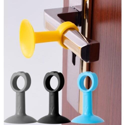 Punch-Free Silicone Door Stopper Bathroom Door Rear Silent Collision Protection Door Handle Crash Pad Door Bedroom Door Stop