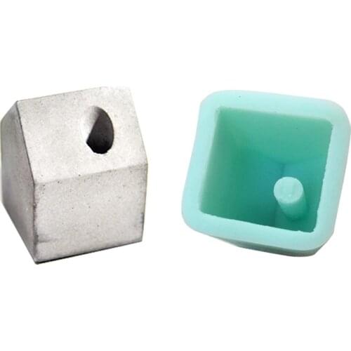 Silicone Mold Concrete Cement Pen Holder Paper Small House Shape Molds Office Desk Decoration Cement Life Supplies Mould PRZY