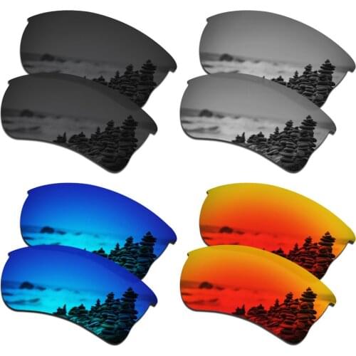 SmartVLT 4 Pairs Polarized Sunglasses Replacement Lenses for Oakley Quarter Jacket - 4 Colors