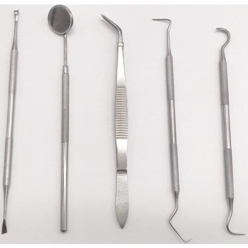 Dental Clinic 1Set Teeth Scraper Waxing Carving Kit Dental Instruments Oral Tools With Bag
