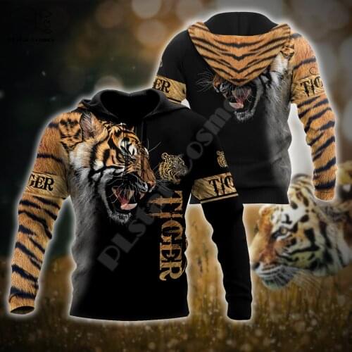 PLstar Cosmos Beautiful Tiger 3D Printed Animal Hoodies Sweatshirts Zip Hooded For Men And Women Casual Streetwear Style-T15