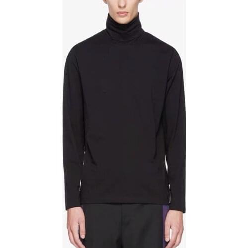 Turtleneck cotton bottoming shirt long-sleeved mens autumn clothes Japanese knitted horse cotton