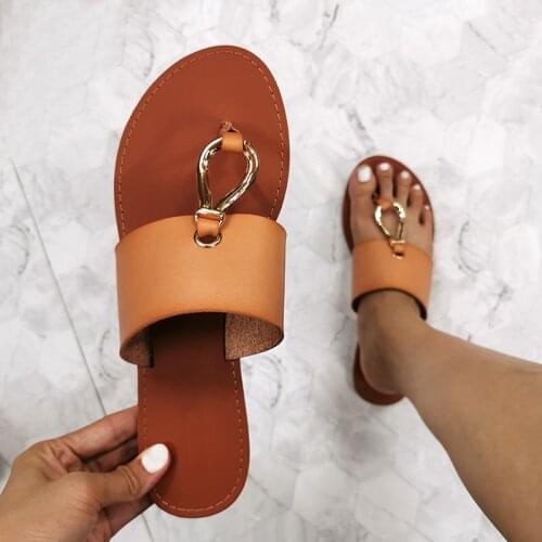 2021 New Fashion Women Slippers Summer Shoes Woman Retro Thin Straps Open Toe Plus Size Slippers Outdoor Beach Flat Slides