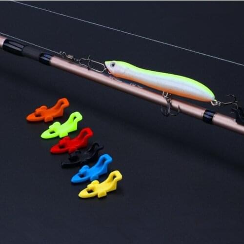 1 SET Fishing Hook Keeper Lure Bait Holder with 3 Rubber Rings for Fishing Rod Fishing Gear Portable Accessories Fixed Bait
