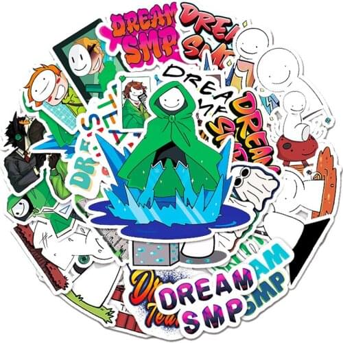 10/30/50Pcs Cute Dream SMP Cartoon Stickers Graffiti Waterproof Fridge Guitar Laptop Motorcycle Skateboard Joke Decal Kid Gift