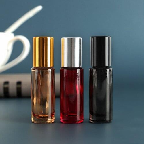 100pcs 5ml Portable Empty Cosmetic Case Travel Spray Bottle Perfume For Gift Roll Ball Bottle