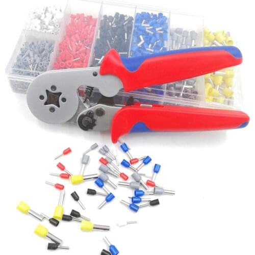 1200pcs Terminal Crimping Tool Set KIT4-1200E Tube Bootlace Terminals Wire Ferrules Terminals Kit