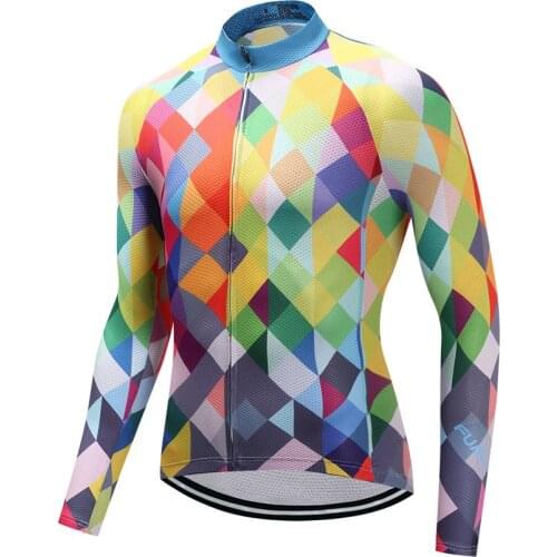 2018 Outdoor Fitness Sports Long Bike Cycling Jersey Bycicle Cycling Clothing Mens Spring And Autumn Ropa Ciclismo FU14 XS-3XL