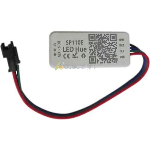 SP110E Bluetooth Pixel LED Controller by smart phone APP Android IOS For WS2812 WS2811 SK6812 LED Strip Light Tape DC5V-24V