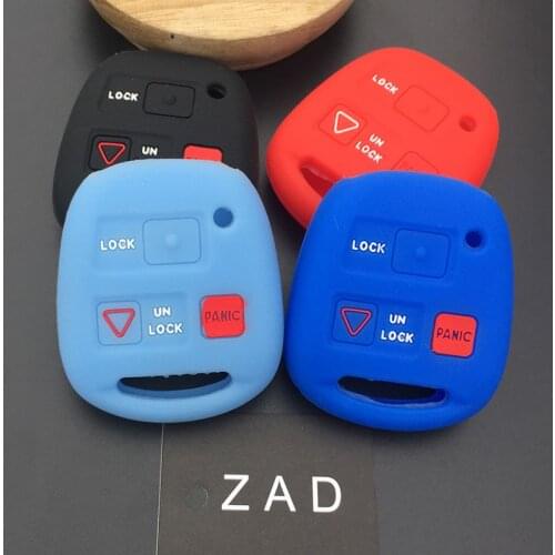 3 button Silicone car key Case Cover shell set For Lexus GX470 LX470 ES300 GS LS IS RX SC LX RX400h ES330 RX330 RX400h GS300