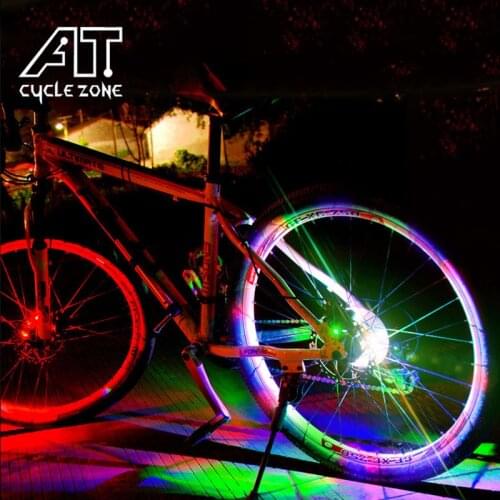 CYCLE ZONE LED Rechargeable Bike Wheel Hub Lights Waterproof USB Cycling Spoke Lights Bicycle Safety Warning Accessories