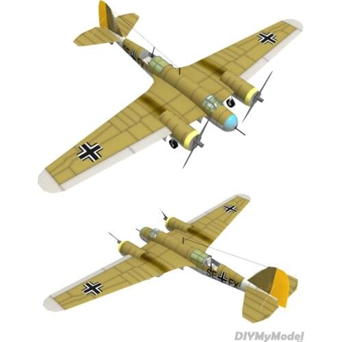 DIYMyModeI German 1:48 Avia B-71 bomber DIY Handcraft Paper Model KIT Handmade Toy Puzzles Gift Movie props
