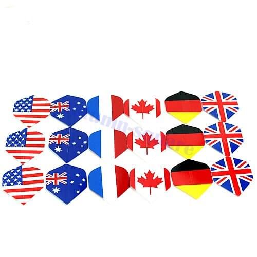 6Pcs Dart Flights Nice National Flag Flights Darts Flight Throwing Toy