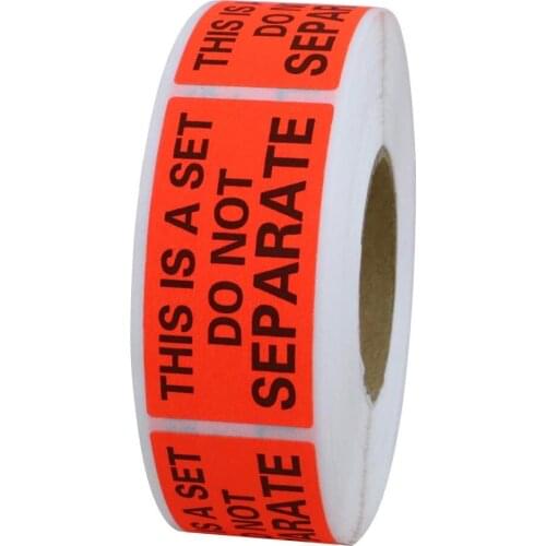 This is a Set Do Not Separate,Fluorescent Red FBA Packing Labels(1" x 2")