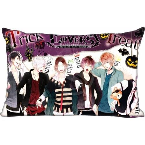 Hot Sale DIABOLIK LOVERS &3 Pillowcase Custom Zippered Rectangle Pillow Cover Cases Size 40x60cm (Two sides) WT#905&L19