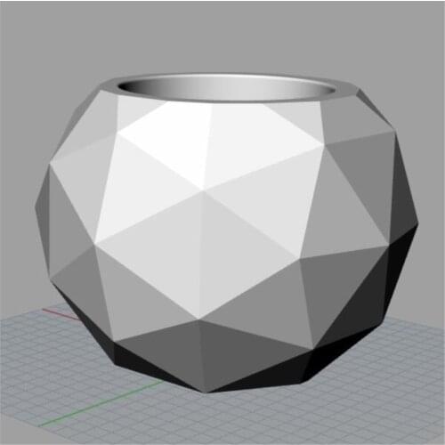 Silicone Concrete Mold Cement Bigger Geodesic Sphere Medium Reusable Candle Mold Concrete Holder Mould Vase Molds S3354B PRZY