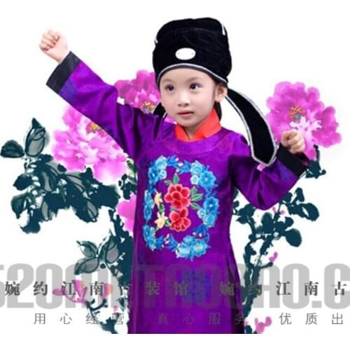 Litte Boy Costume Mu Dan Ci Same Design Little Top Scholarship Little Prime Minister Tang Costume for Kids