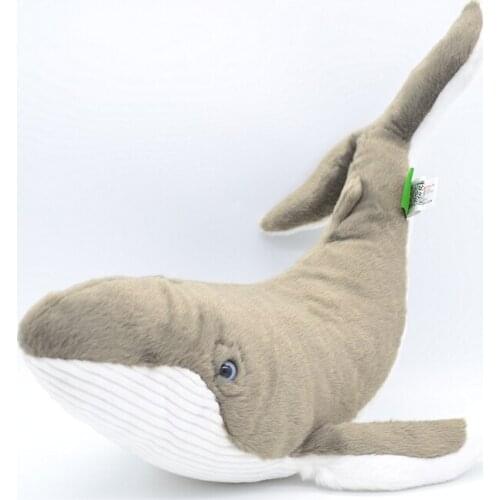 Cute Balaenoptera Baleen Whale Simulation Animal Lifelike Stuff Plush Toy Doll Children Christmas Gift 38cm