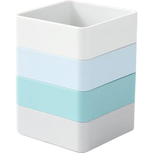 Desk Organizer Free Combination Pen Organizer Storage Box Resin Stackable Pencil and Pen Holder for Office, School, Home