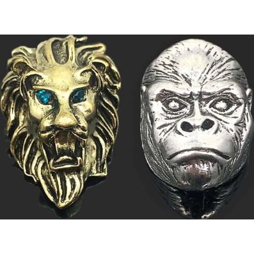 Wholesale w290 Gorilla 3D 18mm rhinestone metal snap button for Bracelet Necklace Jewelry For Women Fashion accessories