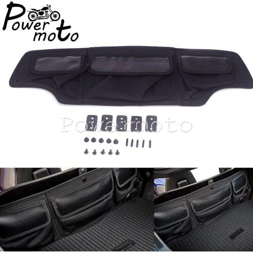 Motorcycle Trunk Organizer Storage Bag Rear Seat Storage Bags Mesh Cargo Trunk Pockets For Honda Goldwing GL1800 Tour DCT Airbag