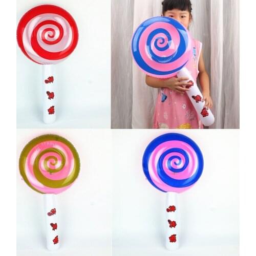 Lighting Inflatable Cartoon Lollipop Toy Children Pool Beach Ball Play Toys Balls Party Random Color DS29