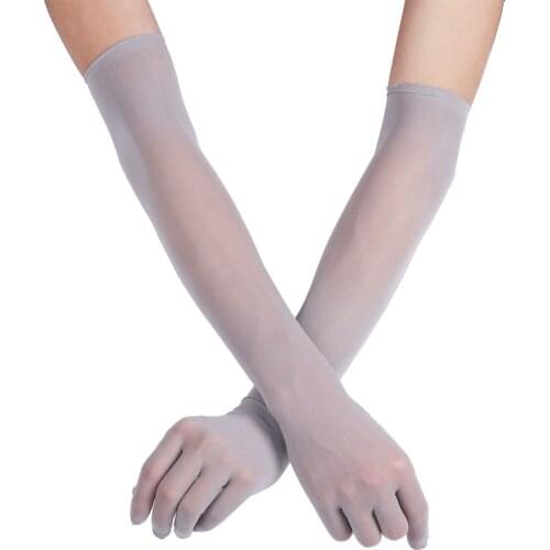 1 Pair Outdoor Cycling Gloves Sexy Stockings Gloves Men Women Full Finger Long Gloves Slip on Soft Mittens for Sun Protection