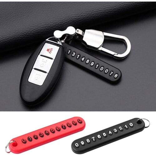 DIY Anti-Lost Phone Number Pendant Car Key Chian Keyring Handbag Hanging Decor Anti-Lost Car Keychains