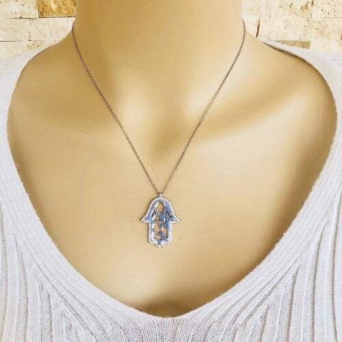 Hand 925 Sterling Silver Necklace Women Girls Gift Jewelry Accessories Fashion Handmade Elegant Chain