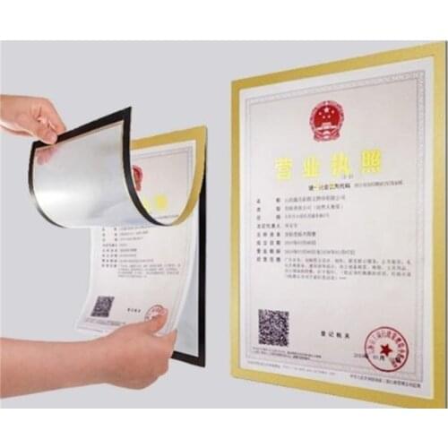 A4 Self Adhesive Magnetic Frame Wall Mounted Pvc Poster Display Board Picture Frame Sign Holder
