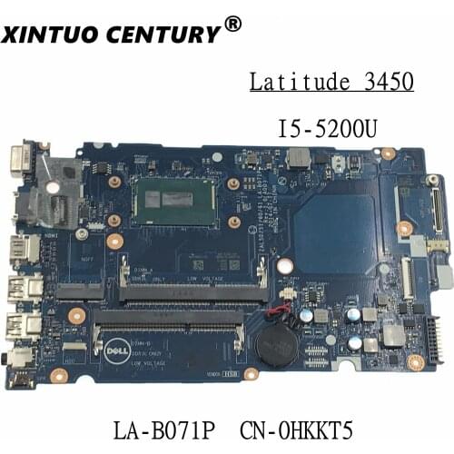 SHELI FOR DELL Latitude 3450 Laptop Motherboard W/ I5-5200U CPU CN-0HKKT5 0HKKT5 HKKT5 ZAL50/51/60/61 LA-B071P DDR3L Test ok