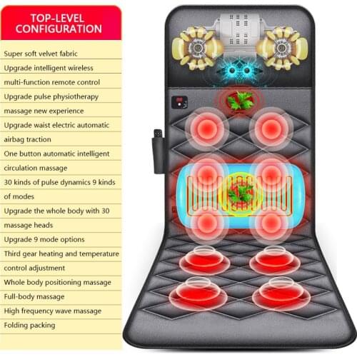 Cervical vertebra massager multi-function whole body neck waist back electric instrument household massage mattress cushion chai