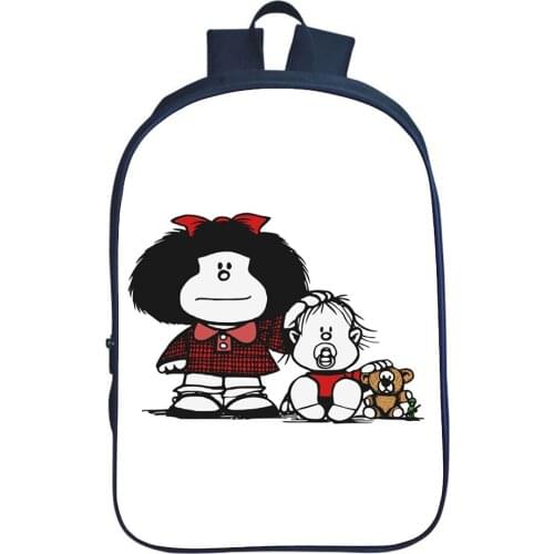 Mafalda School Bag Children Bag Comics Backpack Teen Rucksack Girl Boy Bags Fashion High Quality Casual Travel Bookbag Mochila