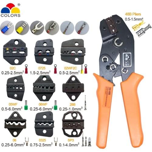 Sn-48b kit crimping tool for DuPont2.54/XH2.54/2.8/3.2/VH3.96/4.2/4.8/5557/6.3/RV/SV/UT/tube terminals crimper pliers hand tools