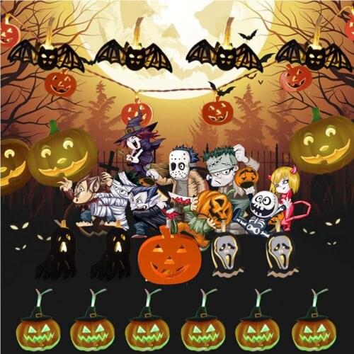 2 Meter Halloween LED Decoration Light String Battery Powered Lamps 10 LED Bat Shaped Light Strap For Home Indoor Outdoor