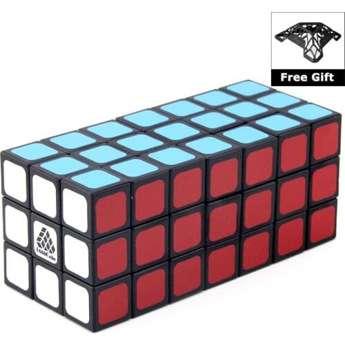WitEden 1C337 Unequal 3x3x7 Magic Cube Professional Speed Puzzle 337 Cube Educational Toys for Children cubo magico with Bracket
