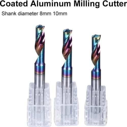 1 Flute Cutting Router Bits Cutter For Milling Aluminum Alloy Profile , Door , Window With Coated DLC