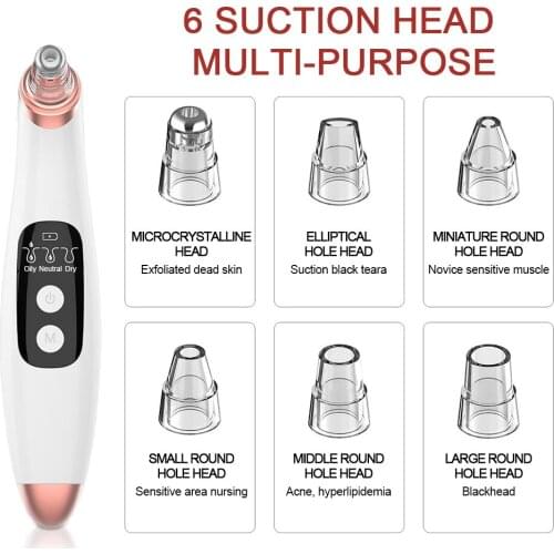 1 Set Electric Blackhead Remover Needle Acne Black Spot Extractor Vacuum Suction Deep Cleansing Machine Exfoliating Pore Cleaner