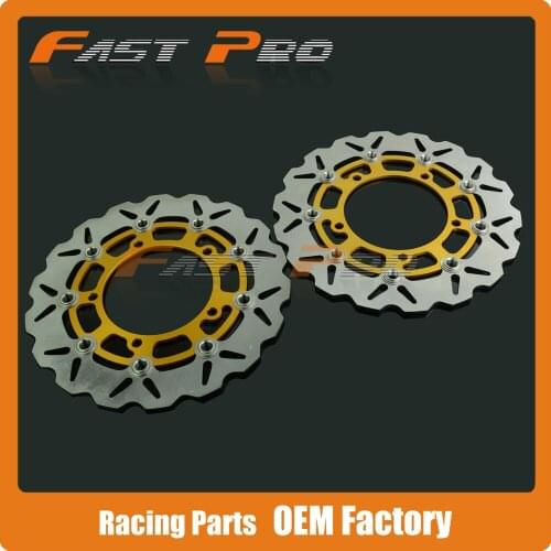 1 Pair Front Brake Disc Rotor For Suzuki SV650 03-10 SV650S 03-12