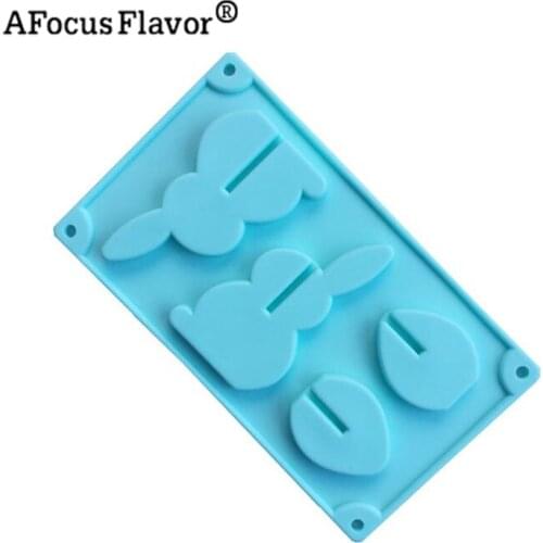 1 Pc Handmade Rabbit Silicone Mold Jelly Chocolate Soap DIY Cake Decoration Kitchenware Bakeware Jelly Pudding Production