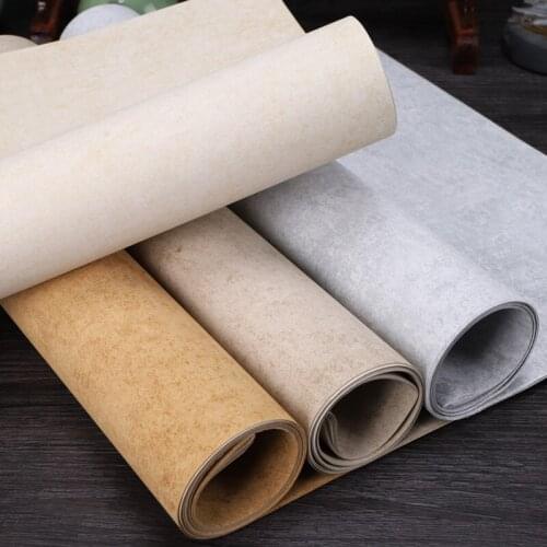 10sheets Chinese Calligraphy Paper Brush Writing Painting Half-Ripe Xuan Paper Retro Batik Paper for Calligraphy Creation