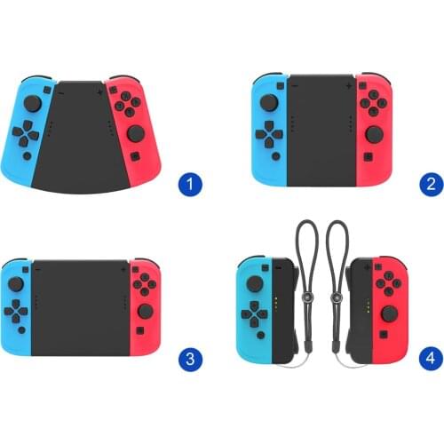 5-in-1 Connector Pack Left+Right ABS Hand Grip Case Handle Holder Stand Cover for Nintend Switch NS Joy Con Controller Gamepad