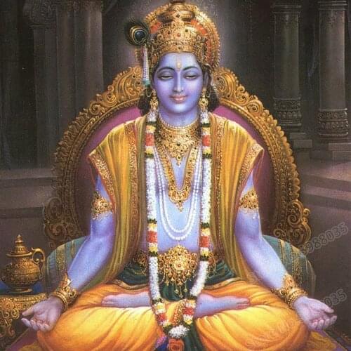 5D DIY Diamond Embroidery Lord Krishna Wall Picture Full Square Diamond Painting Cross Stitch Rhinestone Mosaic for Indians Gift