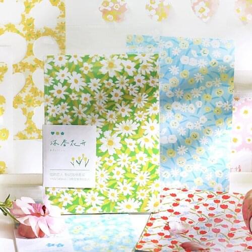 6sheets/set Sticker Set Spring garden series ins small fresh hand account Scrapbooking School Suppliers Stationery Art Supplies