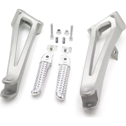 Aftermarket free shipping motorcycle parts Motorcycle Rear Footrest Foot Pegs Brackets For 2009 2010 2011 Yamaha YZF-R1 SILVER