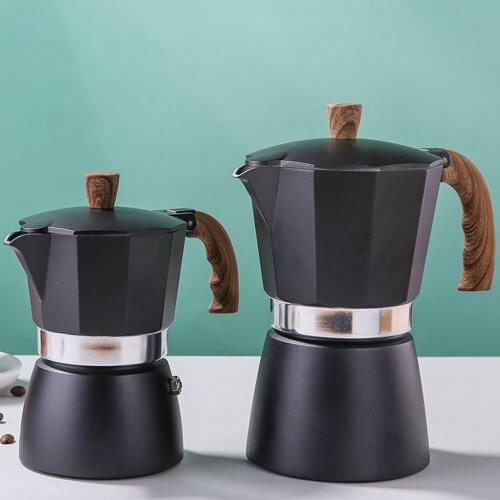 Aluminum Moka Pot Stovetop Coffee Maker Italian Espresso Brewer, Easy to Clean Up